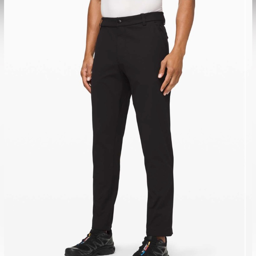 Lululemon Commission Pant Classic Warpstreme Mens 33 x31 Black Stretch Chino